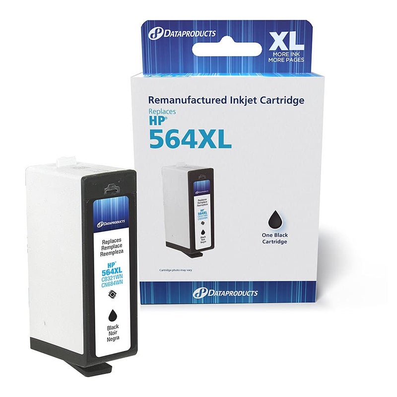 Dataproducts DPCWC564XLB Remanufactured High Yield Chipped Ink Cartridge Replacement for HP #564XL (CB321WN/CN684WN) (Black) - Image 1